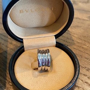 Authentic Bulgari 3band white gold